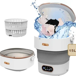 15L Foldable Washing Machine with Spin Dryer